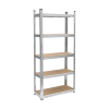 Regał metalowy magazynowy 150x70x30 srebrny Rebel