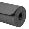 Mata gimnastyczna do ćwiczeń joga, pilates, fitness, 183x61cm, grubość 6mm, materiał TPE, czarna, REBEL ACTIVE