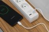 Przedłużacz sieciowy Rebel  3 gniazda + 2  gniazda USB z wyłącznikiem - 1.5m