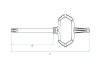 KLUCZ TRZPIENIOWY T TORX T7 x 45mm King Tony