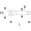 Przedłużka udarowa kwadrat 1 175 mm BAHCO