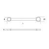 Klucz oczkowy dwustronny prosty 17x19 mm, 95 Beta