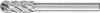 Frez trzp.ze stopow twar.kulisto-walcowy 0820, STEEL 6mm 8x20mm Pferd