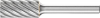 Frez trzpieniowy 1225,stal nier.6mm12x25mmze stopow tward,cylindr, Pferd