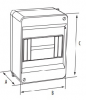 Rozdzielnica modułowa 2x12 natynkowa IP65 N+PE C.14524 Pawbol