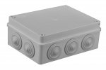Puszka instalacyjna hermetyczna natynkowa 10 dławików szara S-BOX 406 Pawbol