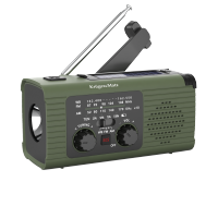 Radio solarne, przenośne radio awaryjne SOS, powerbank 5000mAh, latarka, dynamo, Kruger&Matz 