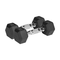 Hantle żeliwne gumowane HEX 2x2.5 kg REBEL ACTIVE 