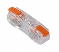 Szybkozłączka dwustronna, pojedyncza, z dźwignią, 2x0,2-2,5mm2, 24A, 450V, przeźroczysta E.4194/1 Pawbol 