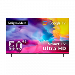 Telewizor Kruger&Matz 50 UHD Google TV 5.0  DVB-T2/T/C  H.265  HEVC