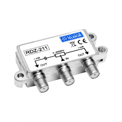 RDZ-211 Dwukrotny zewnętrzny rozgałęźnik RF 5-862 MHz 4,0 dB F Poziom Outdoor TELKOM TELMOR