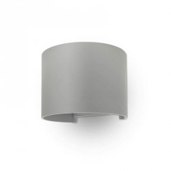 Oprawa ścienna 6W V-TAC góra dół regulowana szary okrągły IP65 BRIDGELUX VT-756 3000K 660lm