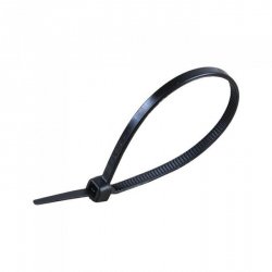 Opaski zaciskowe V-TAC 2.5x200mm czarna 8kg Nylon66 (opak. 100szt)