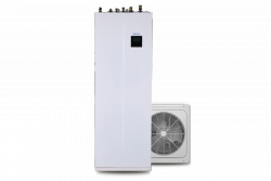 Pompa ciepła Sevra Ecos Heat Split trójfazowa 14,5kW z wbudowanym zasobnikiem 240l (SEV-MHPT-3-16-240/I + SEV-HPS3-14/O)