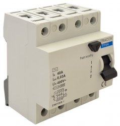 Wyłącznik różnicowo-prądowy, 4-polowy, 63A 30mA 6kA AC (TFV4-63030)