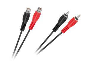 Kabel 2 x RCA wtyk - 2 x RCA gniazdo 3m