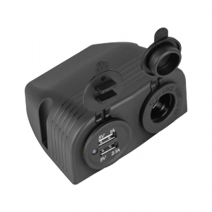 Ładowarka samochodowa 2xUSB 3100 mA + gniazdo zapalniczki