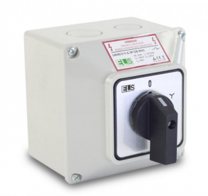 Łącznik krzywkowy 0‑Y‑D 16A 3P w obudowie IP65, LW16 0‑Y‑D 3P OB, ELS 