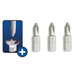 Końcówki wkrętakowe Phillips PH1x25mm, 3szt blister