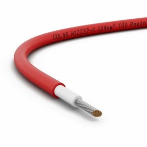 Kabel fotowoltaiczny solarny czerwony 0,6/1kV H1Z2Z2-K-R-4MM2 1x4mm2 - 1m