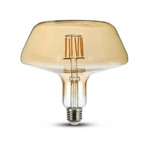 Żarówka LED V-TAC 8W filament E27 T180 bursztynowa 175x150mm VT-2308-N 2200K 620lm