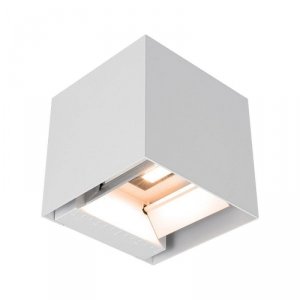 Oprawa ścienna solarna V-TAC 9W LED COB biała kostka 15x15cm IP65 czujnik ruchu VT-409CCT 3000K-4000K-5000K 800lm