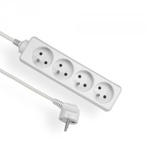 Przedłużacz 4gn/1,5m/Zu/1mm biały Elgotech