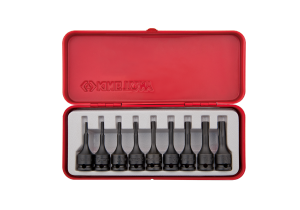 ZESTAW NASADEK UDAROWYCH 3/8 Z KOŃCÓWKĄ TORX 9cz. T10 - T50, KASETA King Tony
