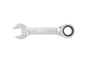 KLUCZ PŁASKO-OCZKOWY KRÓTKI Z GRZECHOTKĄ JEDNOKIERUNKOWĄ 72 ZĘBY 14mm x 115mm King Tony