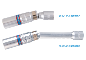 PRZEGUBOWA NASADKA DO ŚWIEC 3/8 16mm x 162mm 12-kąt. WKŁADKA Z METALOWYM KLIPSEM King Tony