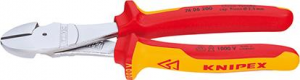 Szczypce tnące boczne VDE, 160mm, o zwiększonym przełożeniu, 74 06 160, KNIPEX