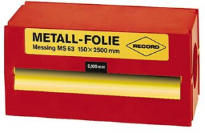 Folia metalowa,z mosiadzu150x2500x0,250mm RECORD