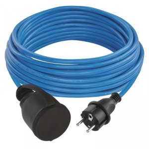 Przedłużacz mrozoodporny / 10 m / 1 gniazdo / niebieski / PVC / 230 V / 1,5 mm2