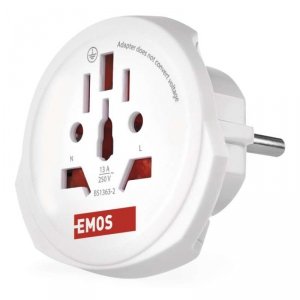 Adapter podróżny do Europy Centralnej biały 