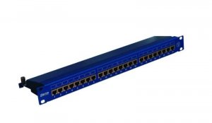 Panel 19, 24xRJ45 STP kat.5e (1U) niebieski