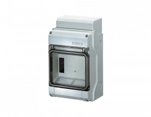 Rozdzielnica natynkowa niewyposażona / 1500VDC/1000VAC / IP65 / klasa ochronności II / 1x6 modułów / bez zacisków / 146x238x111 