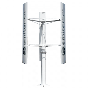 Turbina wiatrowa o mocy 5000W. System pracy On Grid. Wymiary: średnica 2,9m, wysokość 3.99m. Waga całkowita 320kg