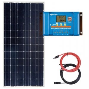 Panel słoneczny 185W z regulatorem ładowania 10A