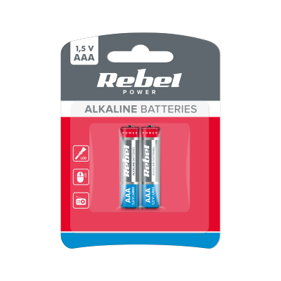Baterie alkaliczne REBEL LR03 2szt/bl.