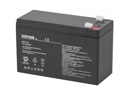 Akumulator żelowy VIPOW 12V 7.0Ah
