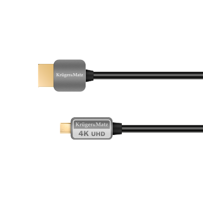 Kabel HDMI - micro HDMI wtyk-wtyk (A-D)  1.8m Kruger&Matz