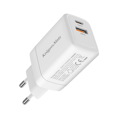 Ładowarka sieciowa Kruger&amp;Matz 45 W GaN z funkcją Power Delivery i Quick Charge