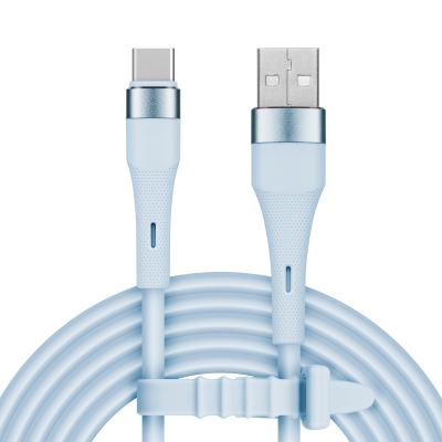 Kabel USB - USB typu C 1 m silikonowy niebieski Kruger&amp;Matz Basic