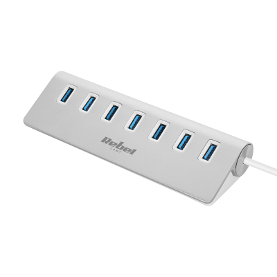 HUB (rozdzielacz) USB 3.0 7 portowy Rebel