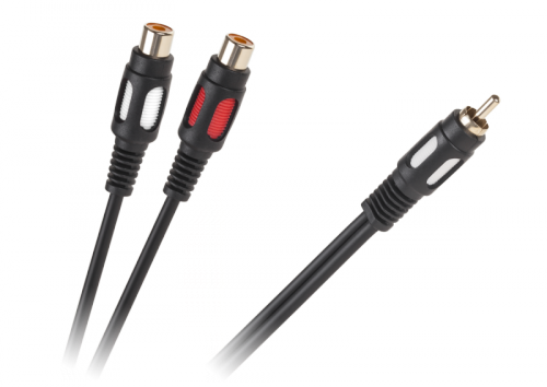 Kabel 1RCA-2 gniazda RCA  25cm