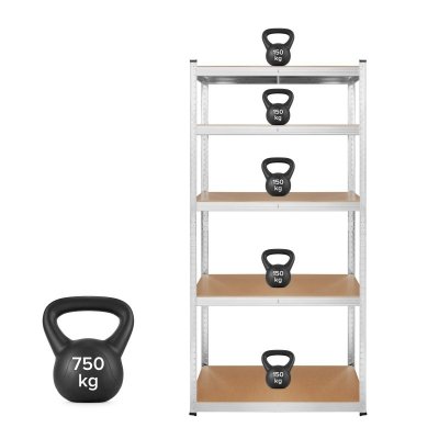 Regał metalowy magazynowy 180x90x40 niebieski  Rebel RB-1251BL