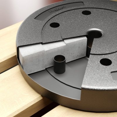 Obciążenie bitumiczne zestaw 4x1.25kg, otwór 31mm, REBEL ACTIVE