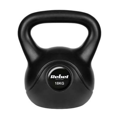 Kettlebell bitumiczny 18 kg REBEL ACTIVE
