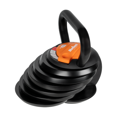 Kettlebell żeliwny automatyczny regulowany 18 kg REBEL ACTIVE