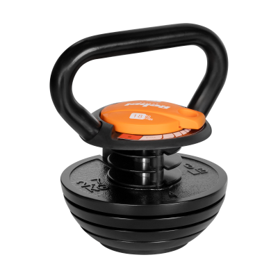 Kettlebell żeliwny automatyczny regulowany 18 kg REBEL ACTIVE